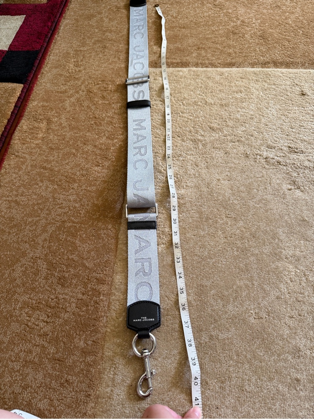 Marc Jacobs Silver Webbing Strap with Silver Hardware - Picture 3 of 5
